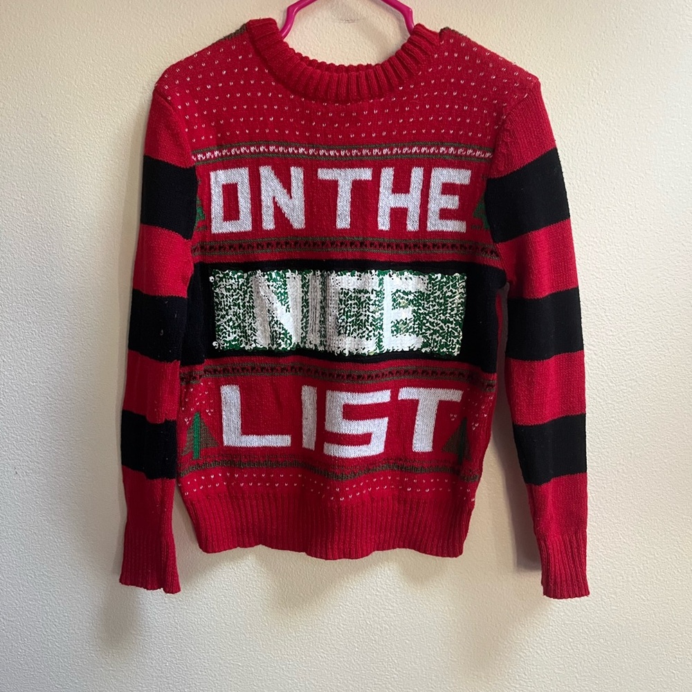 Well Worn Red and White Holiday Sweater